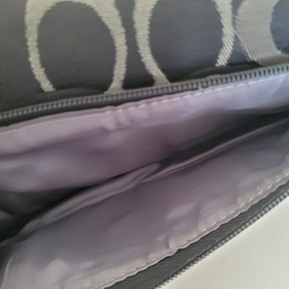 Coach Wallet Canvas Leather Signature Black Trifold 8x4 Large Checkbook Set - Picture 11 of 11